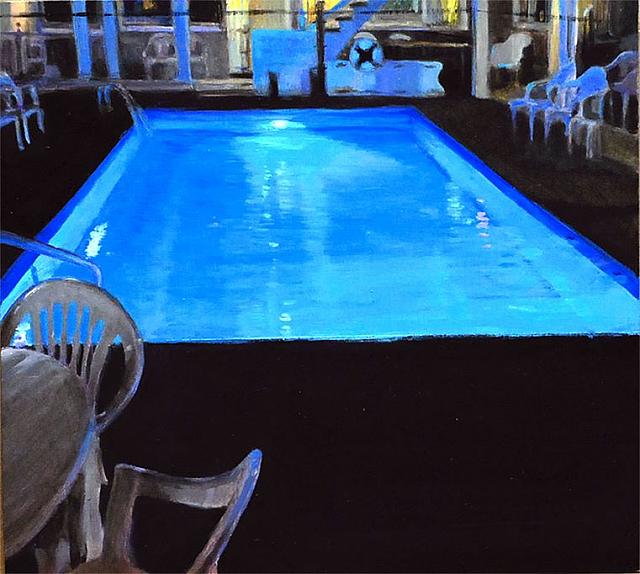 "Midnight at the Oasis", oil/canvas