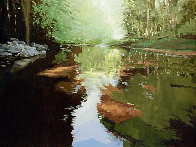 "Before The Falls", oil/canvas