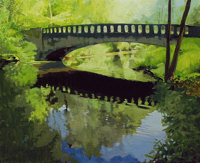 "SYCAMORE MILLS". oil/canvas
