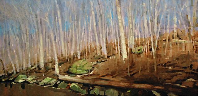 "Waiting For Spring", oil/canvas